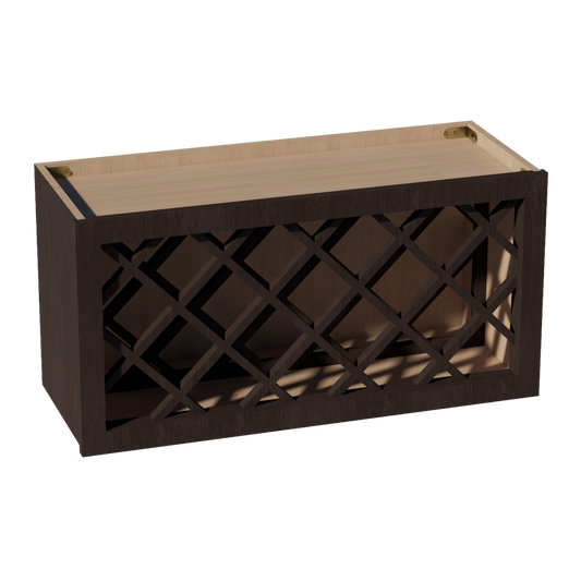 WR3015-SSE  Wood Wall Mounted Range Hood - Slim Shaker Style - Espresso   30"W x 15"H x 12"D