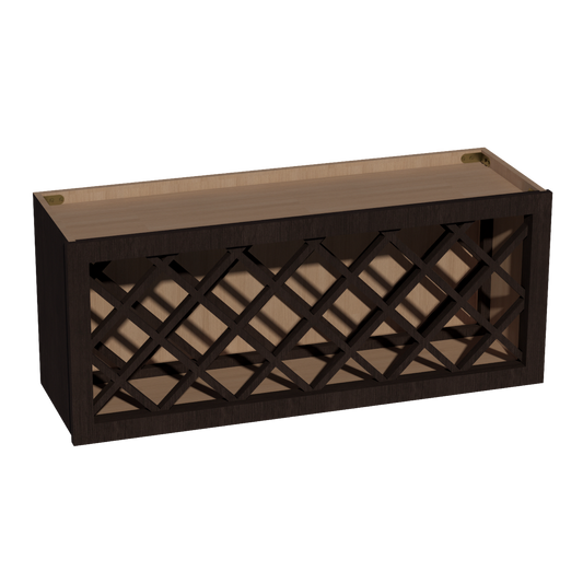 WR3615-SSE  Wood Wall Mounted Range Hood - Slim Shaker Style - Espresso   36"W x 15"H x 12"D
