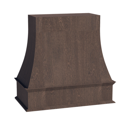 WRH3636-SSE  Wood Wall Mounted Range Hood - Slim Shaker Style - Espresso   36"W x 36"H x 20-1/2"D