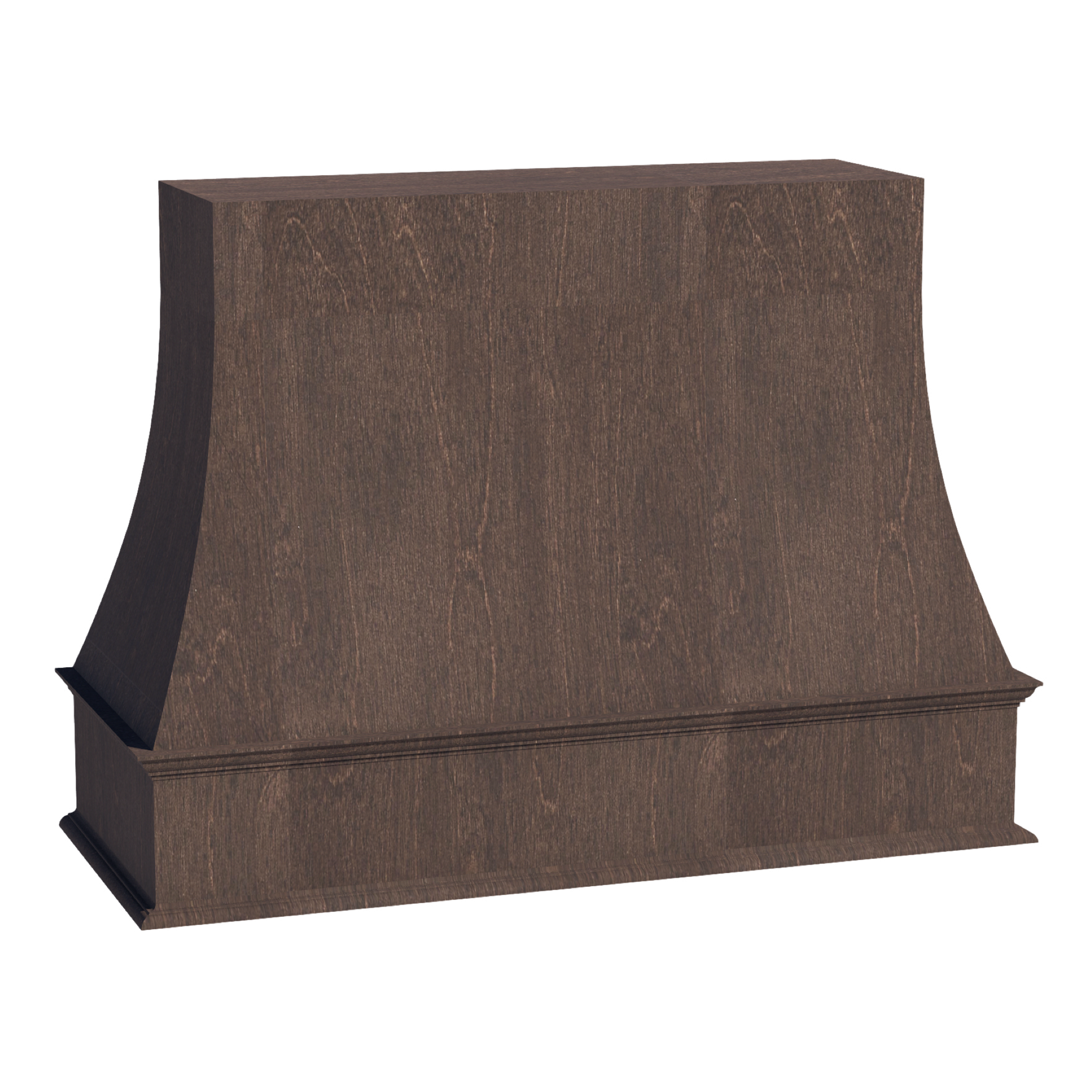WRH4836-SSE  Wood Wall Mounted Range Hood - Slim Shaker Style - Espresso   48"W x 36"H x 20-1/2"D