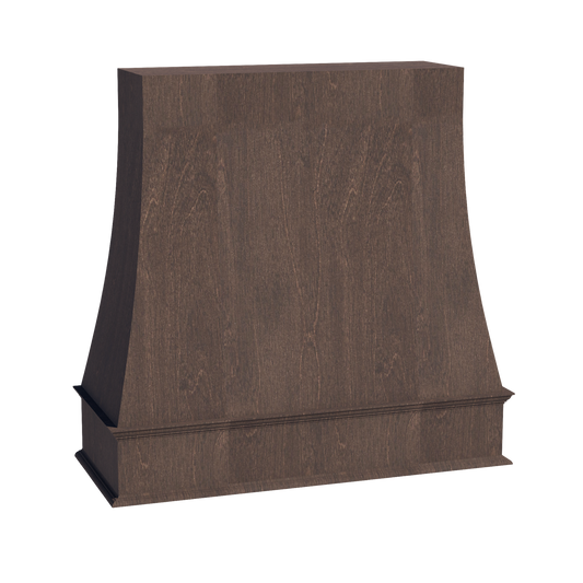 WRH4848-SSE  Wood Wall Mounted Range Hood - Slim Shaker Style - Espresso   48"W x 48"H x 20-1/2"D