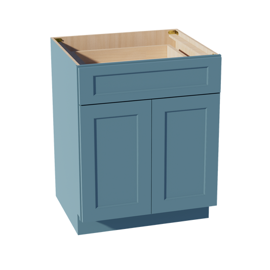 B27-SG  Base cabinet - Shaker Style - Green   27"W x 34-1/2"H x 24"D