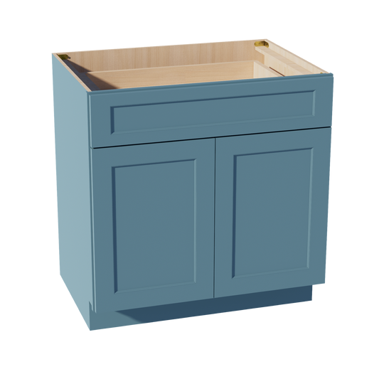 B33-SG  Base cabinet - Shaker Style - Green   33"W x 34-1/2"H x 24"D