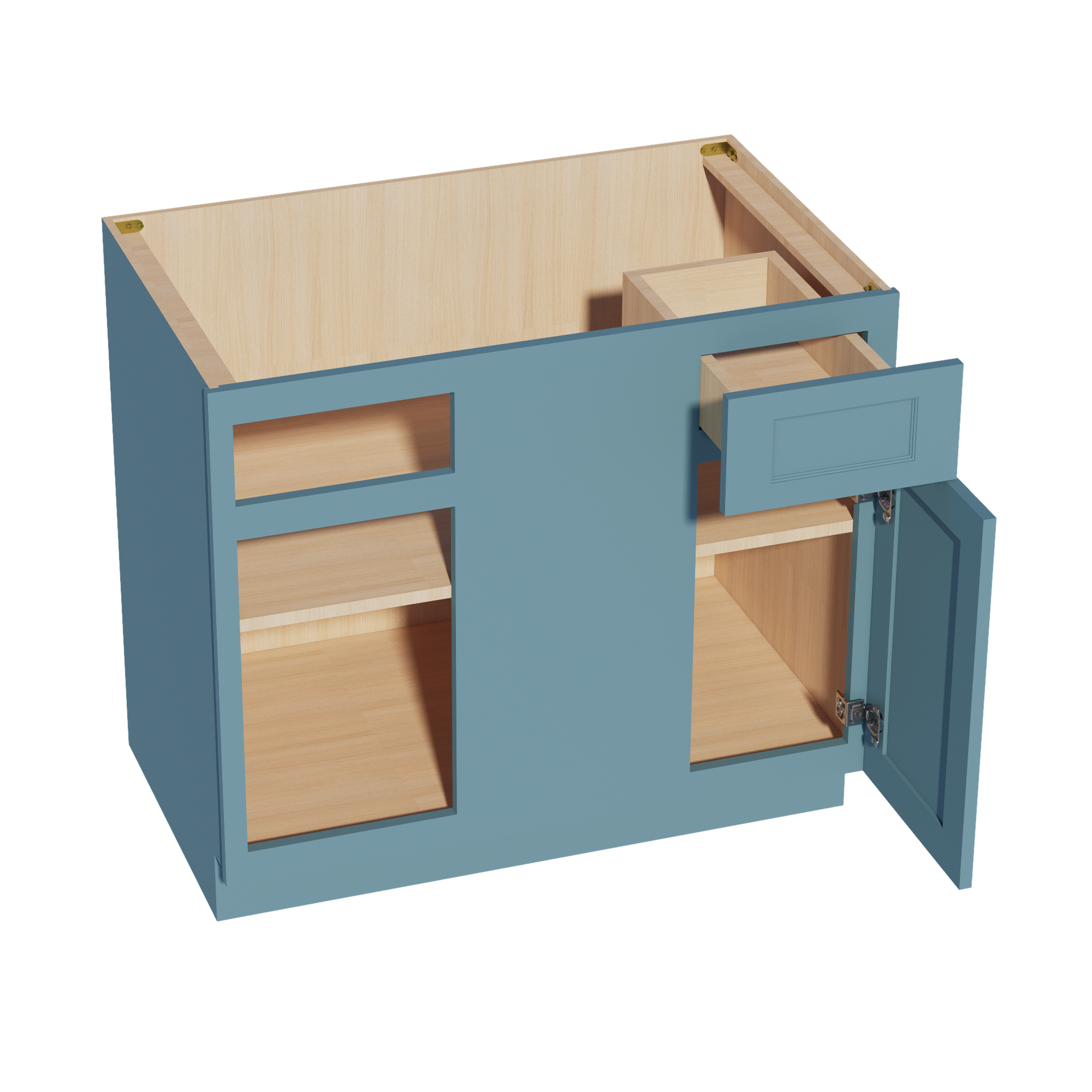 BBC39/42-SG  Base cabinet Blind Corner - Shaker Style - Green   39"W x 34-1/2"H x 24"D