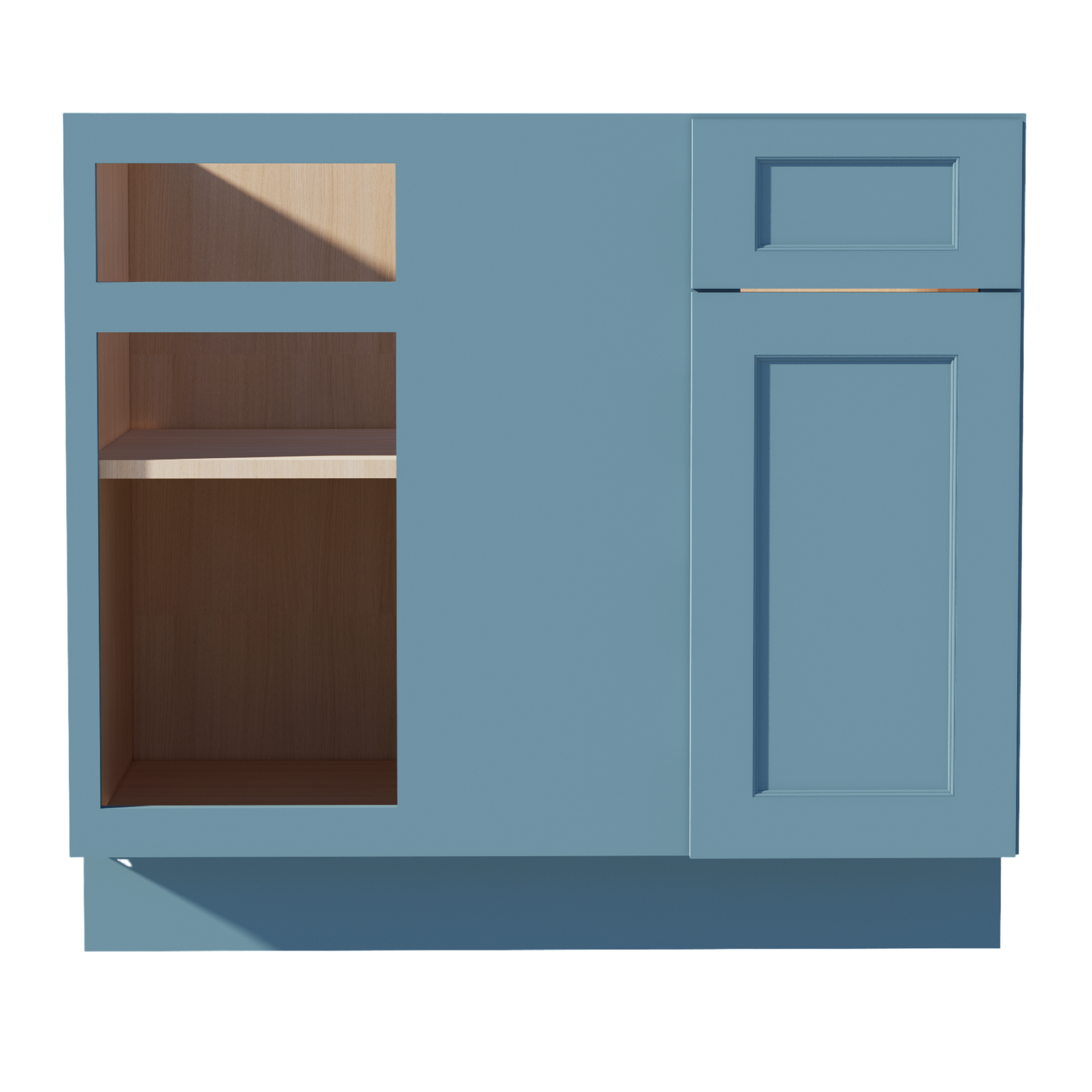 BBC39/42-SG  Base cabinet Blind Corner - Shaker Style - Green   39"W x 34-1/2"H x 24"D