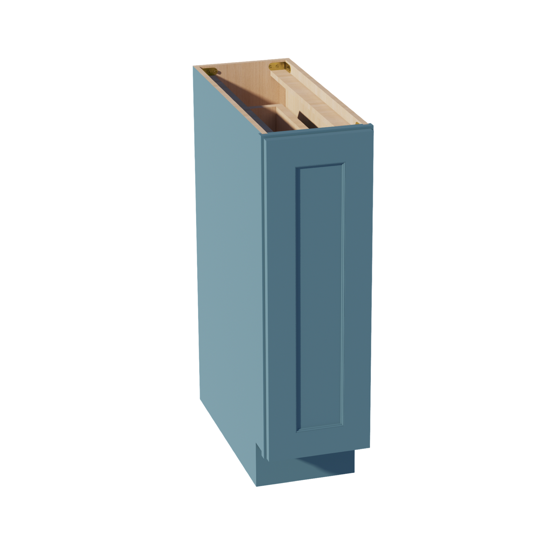 BF09-PO-SG  Base cabinet Full Door Pull Out Spice Rack - Shaker Style - Green   09"W x 34-1/2"H x 24"D