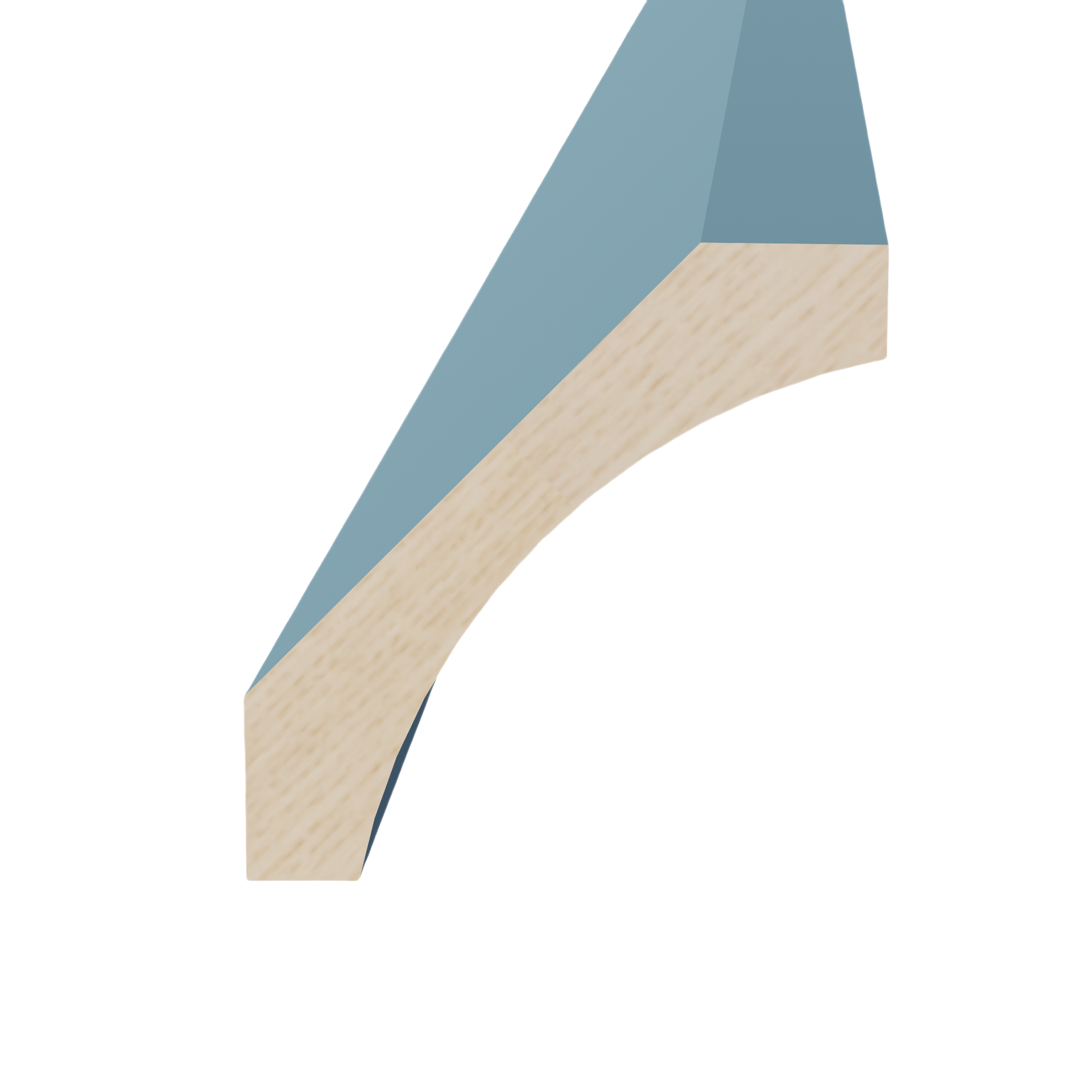 CM4-SG  Crown Molding - Shaker Style - Green   96"W x 4"H x 4"D