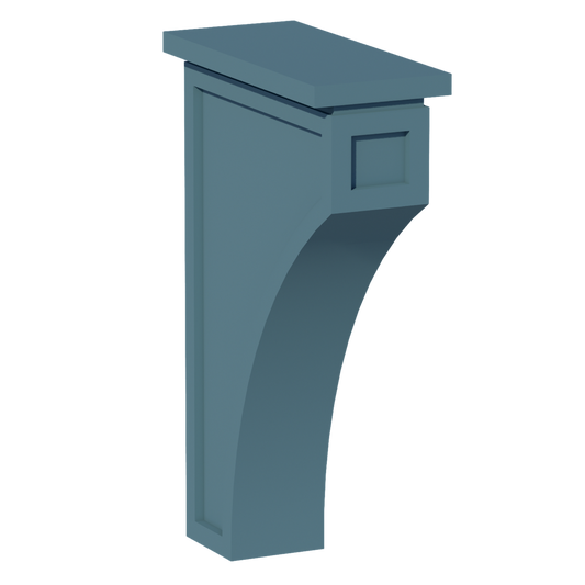 CMCB-SG  Extra Large Corbel - Shaker Style - Green   3-1/2"W x 12-1/4"H x 8"D