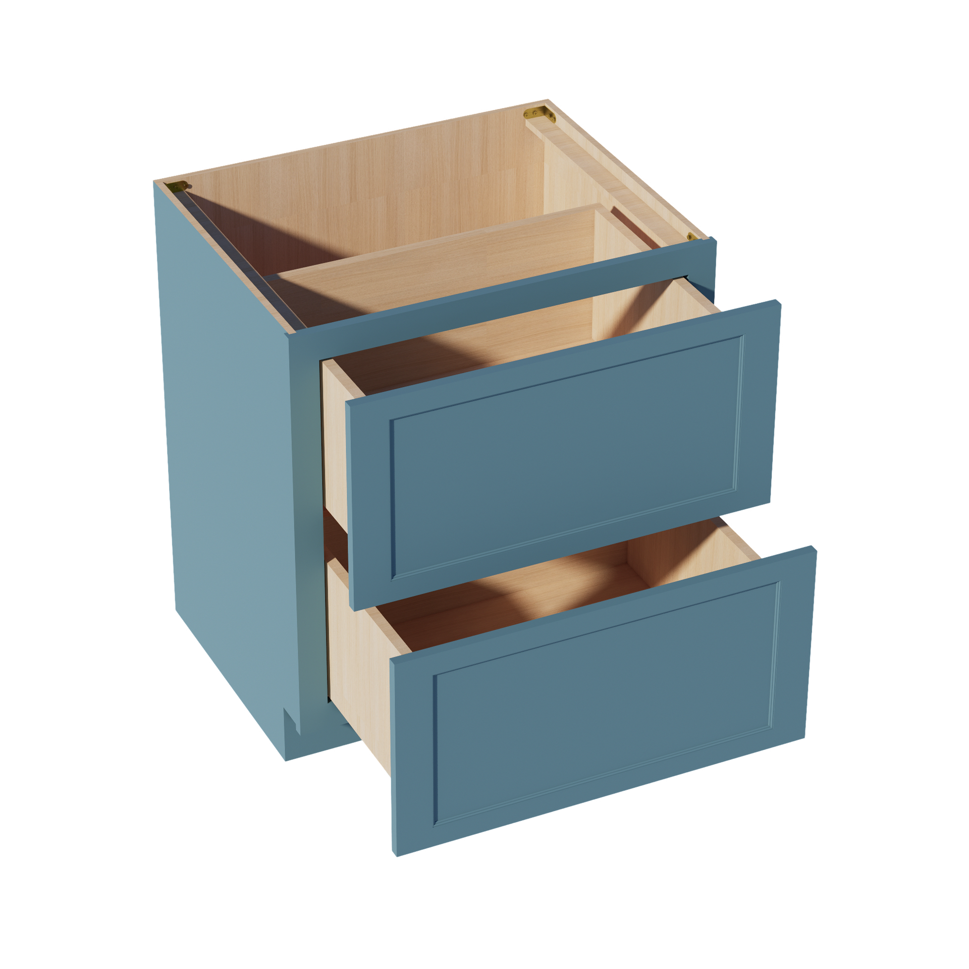 DB30-2-SG  Base Cabinet 3 Drawers - Shaker Style - Green   30"W x 34-1/2"H x 24"D