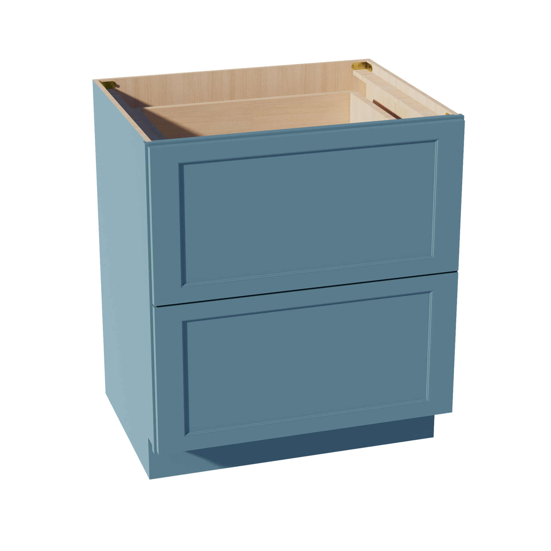 DB30-2-SG  Base Cabinet 3 Drawers - Shaker Style - Green   30"W x 34-1/2"H x 24"D