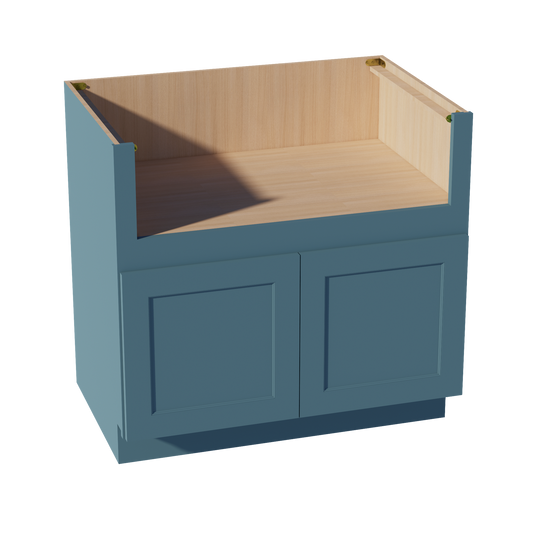 FS36-SG  Base Cabinet 2 Doors Farm House Sink Base  - Shaker Style - Green   36"W x 34-1/2"H x 24"D