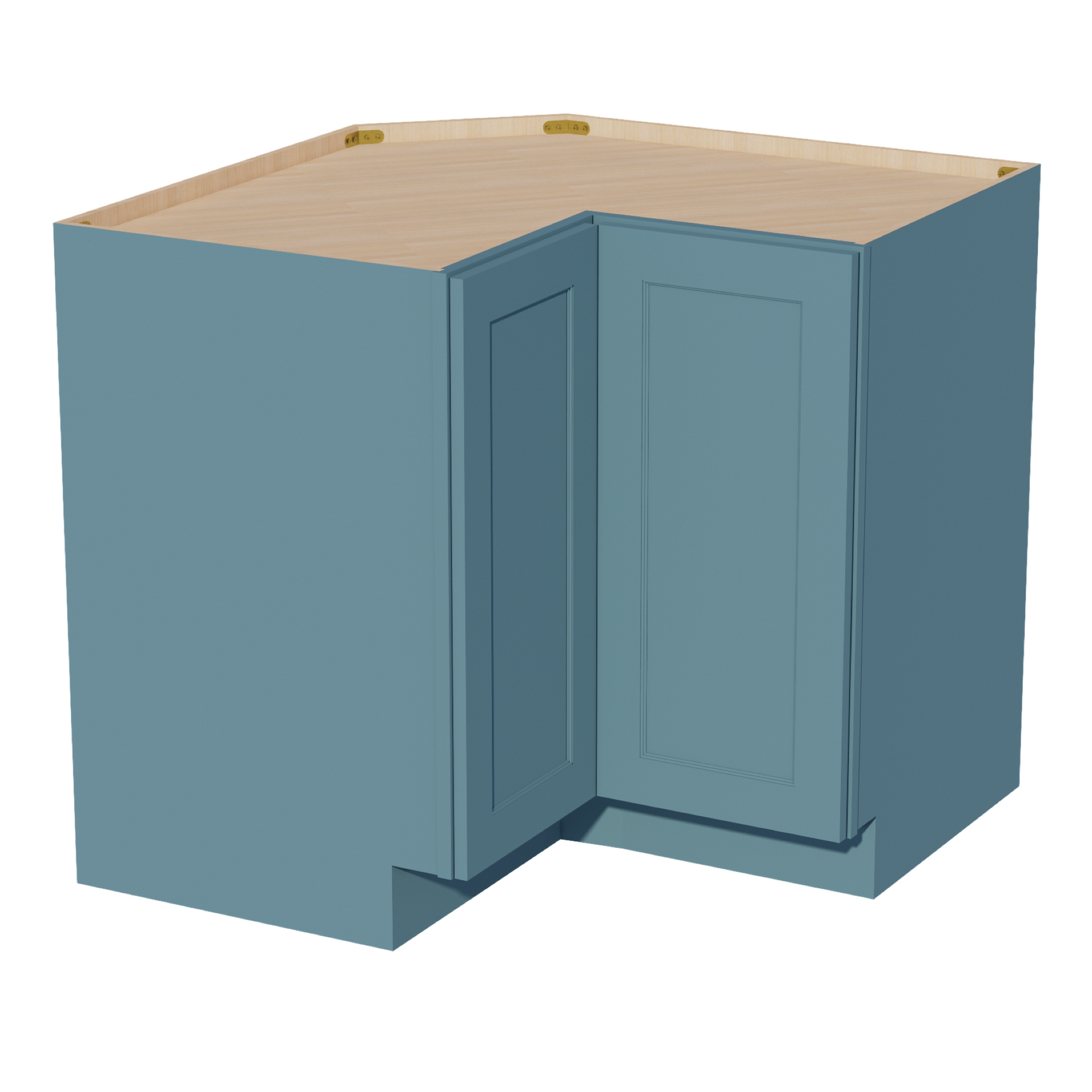 LSB33-SG  Base Cabinet 2 Door Corner Lazy Susan  - Shaker Style - Green   16-1/2"x16-1/2"W x 34-1/2"H x 24"D