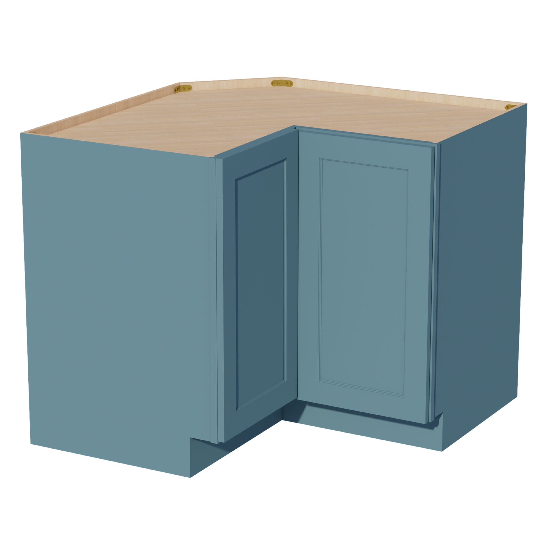 LSB36-SG  Base Cabinet 2 Door Corner Lazy Susan  - Shaker Style - Green   18"x18"W x 34-1/2"H x 24"D