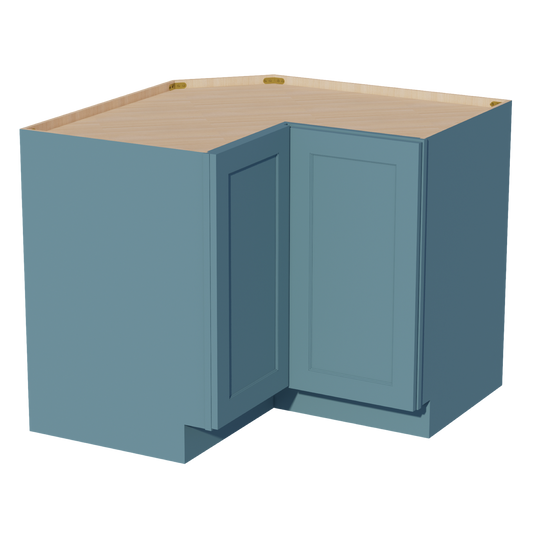 LSB36-SG  Base Cabinet 2 Door Corner Lazy Susan  - Shaker Style - Green   18"x18"W x 34-1/2"H x 24"D