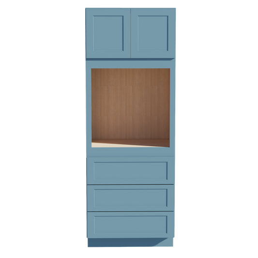 OC3390-SG  Tall Oven 2 Door & 3 Drawers Cabinet - Shaker Style - Green   33"W x 90"H x 24"D