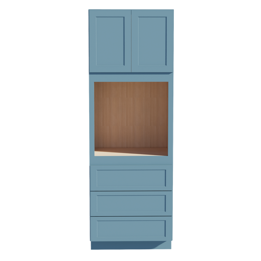 OC3396-SG  Tall Oven 2 Door & 3 Drawers Cabinet - Shaker Style - Green   33"W x 96"H x 24"D