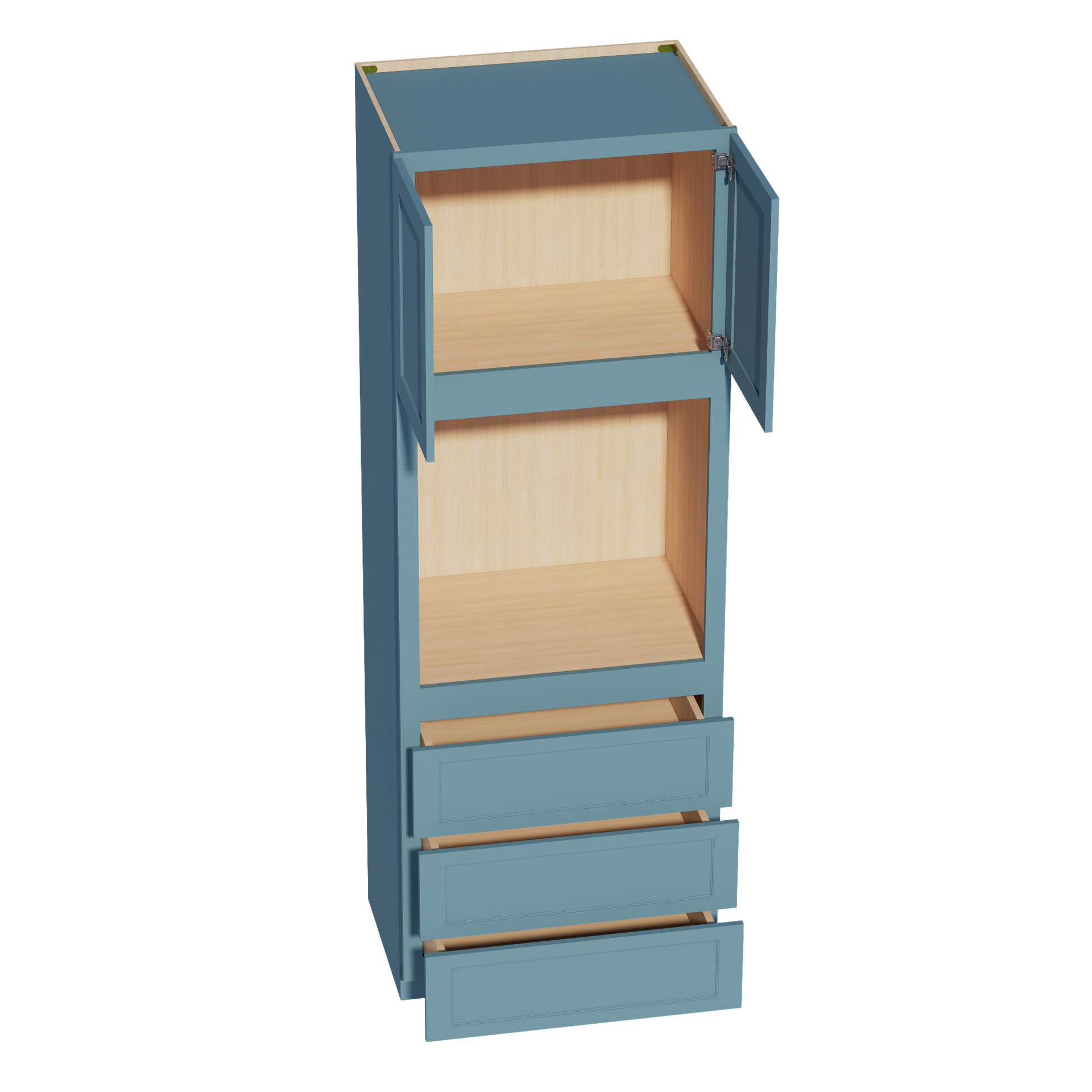 OC3396-SG  Tall Oven 2 Door & 3 Drawers Cabinet - Shaker Style - Green   33"W x 96"H x 24"D