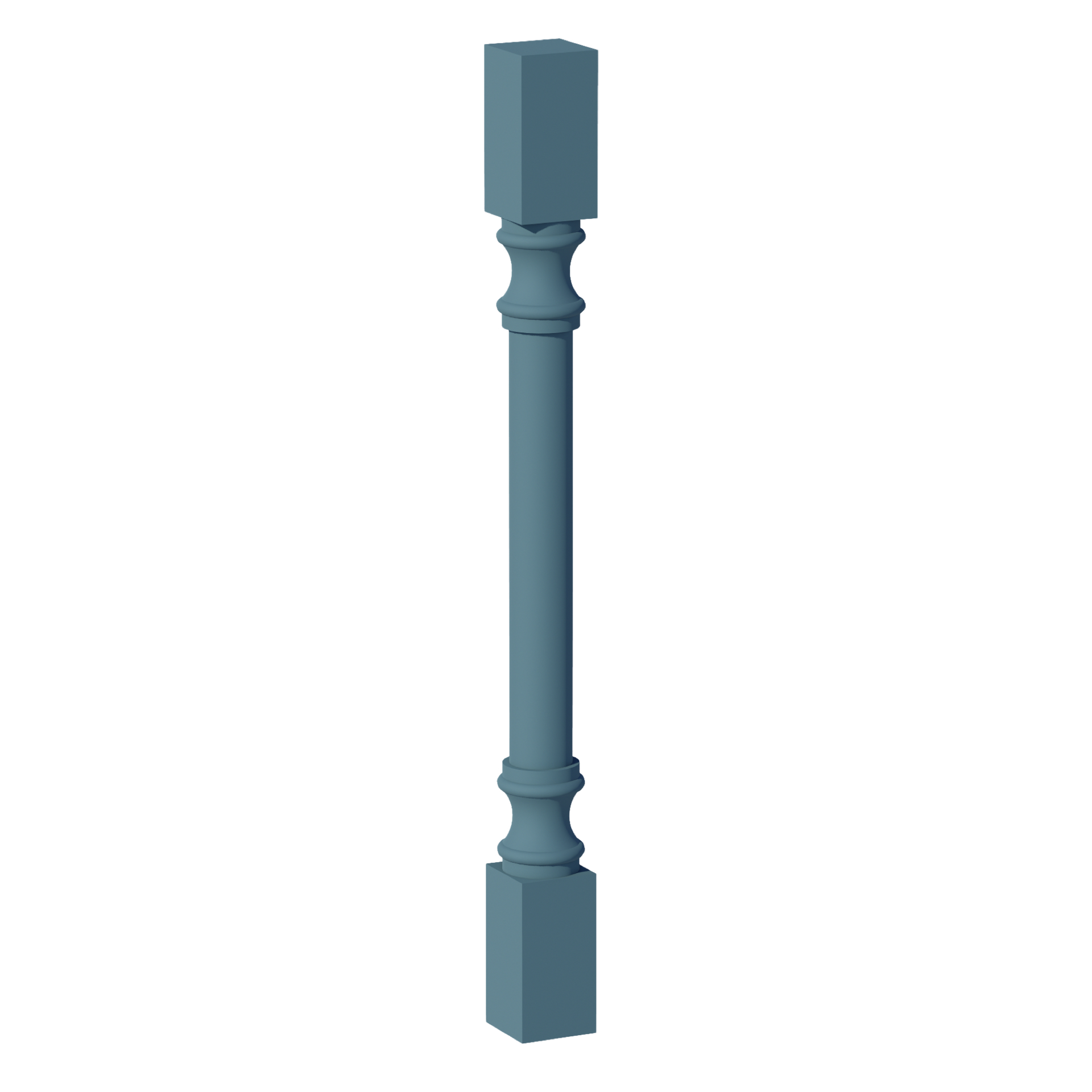 RP336-SG  Round Roman Pillar - Shaker Style - Green   03"W x 36"H x 3"D