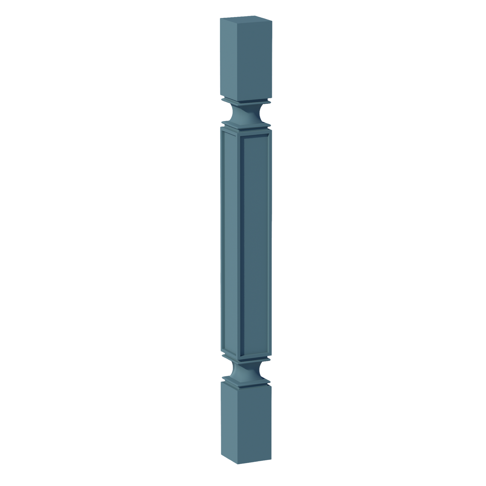 SP336-SG  Square Roman Pillar - Shaker Style - Green   03"W x 36"H x 03"D