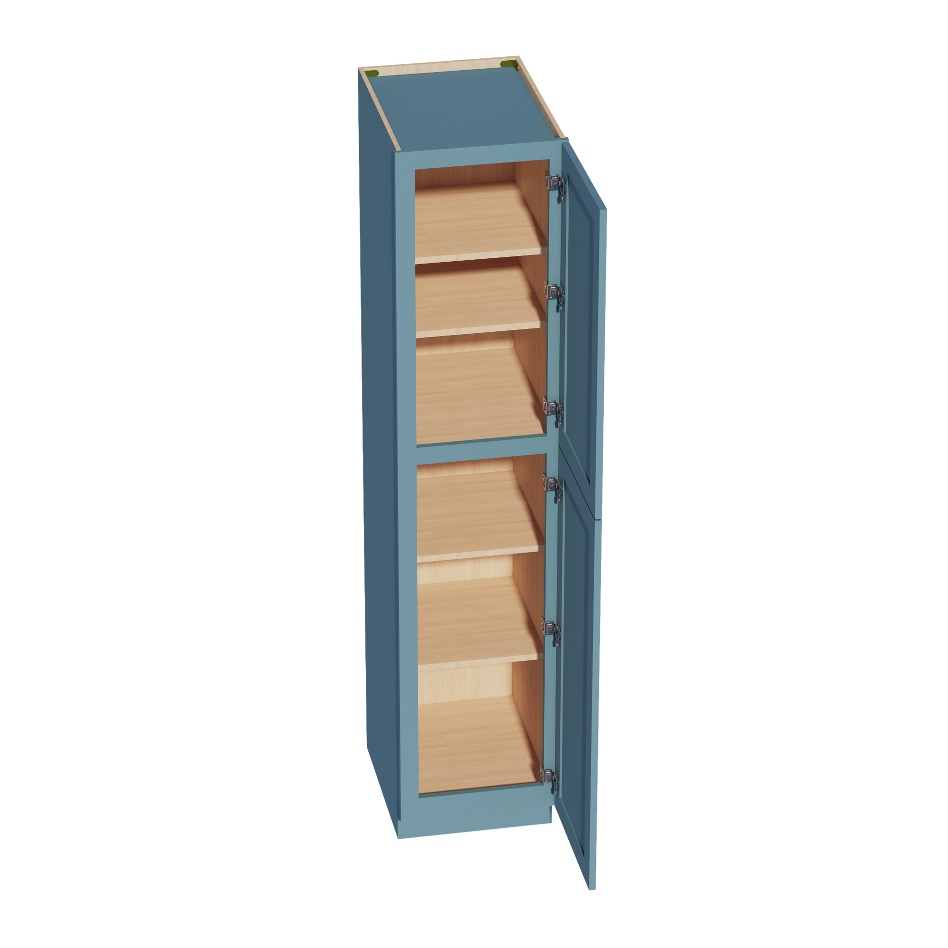 TP1884-SG  Tall Shelf Pantry Cabinet 2 Door & 6 Sheleves - Shaker Style - Green   18"W x 84"H x 24"D