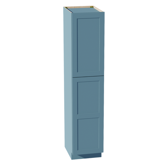 TP1884-SG  Tall Shelf Pantry Cabinet 2 Door & 6 Sheleves - Shaker Style - Green   18"W x 84"H x 24"D