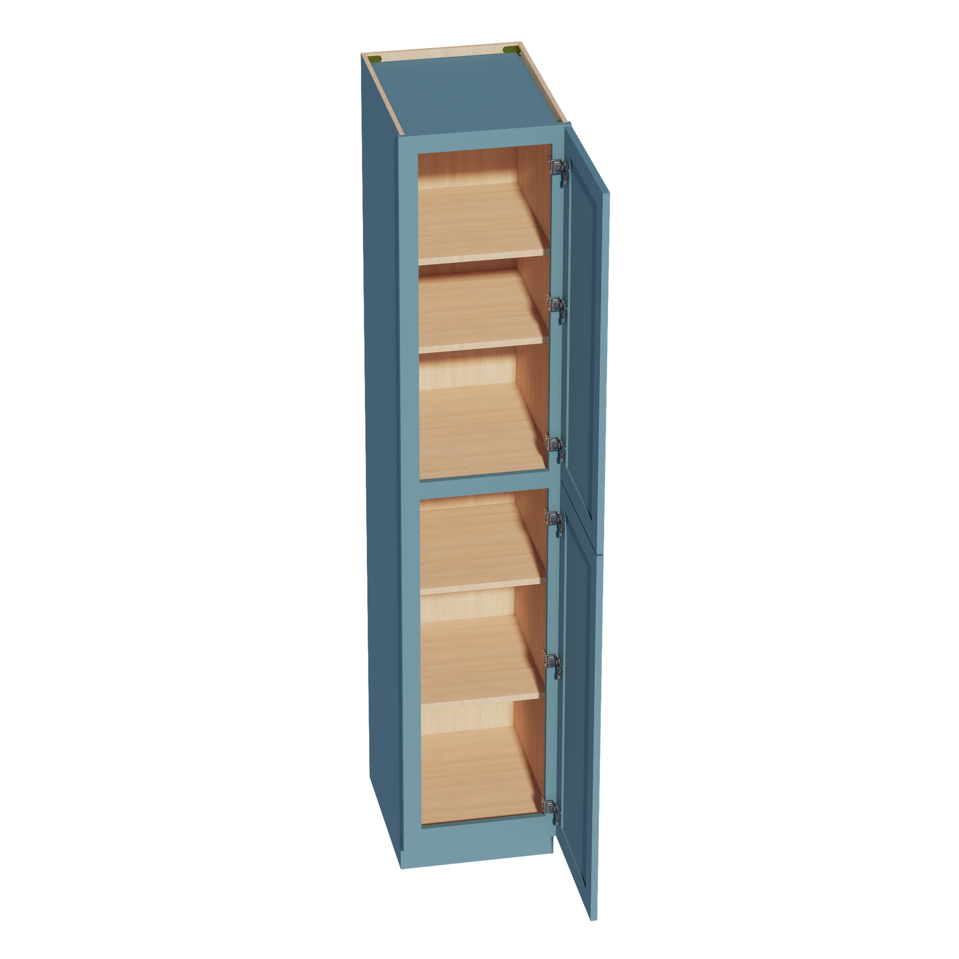 TP1890-SG  Tall Shelf Pantry Cabinet 2 Door & 6 Sheleves - Shaker Style - Green   18"W x 90"H x 24"D