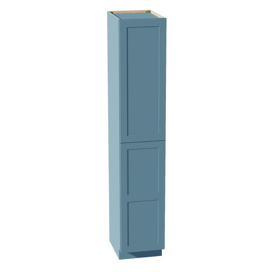 TP1896-SG  Tall Shelf Pantry Cabinet 2 Door & 6 Sheleves - Shaker Style - Green   18"W x 96"H x 24"D