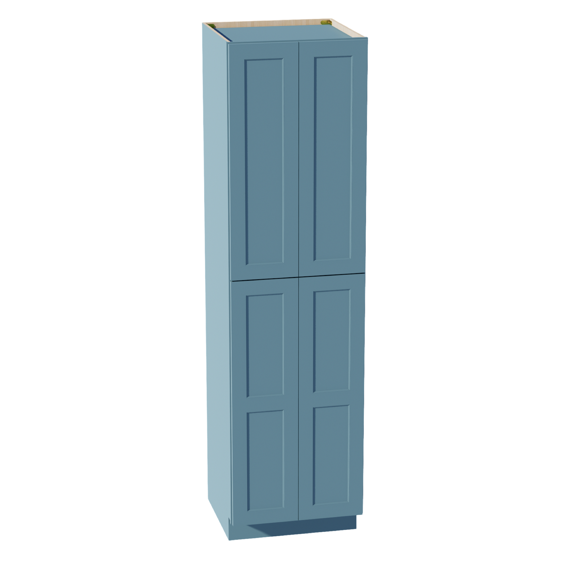 TP2490-SG  Tall Shelf Pantry Cabinet 4 Door & 6 Sheleves - Shaker Style - Green   24" W x 90"H x 24"D