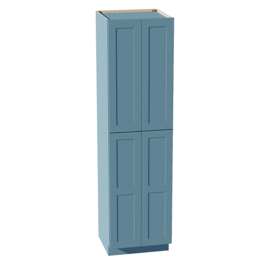 TP2490-SG  Tall Shelf Pantry Cabinet 4 Door & 6 Sheleves - Shaker Style - Green   24" W x 90"H x 24"D