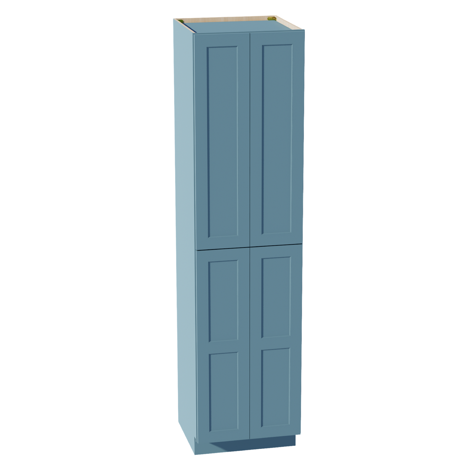 TP2496-SG  Tall Shelf Pantry Cabinet 4 Door & 6 Sheleves - Shaker Style - Green   24" W x 96"H x 24"D