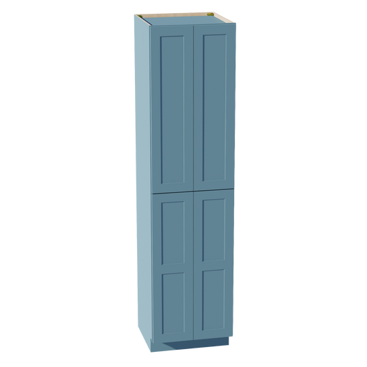 TP2496-SG  Tall Shelf Pantry Cabinet 4 Door & 6 Sheleves - Shaker Style - Green   24" W x 96"H x 24"D