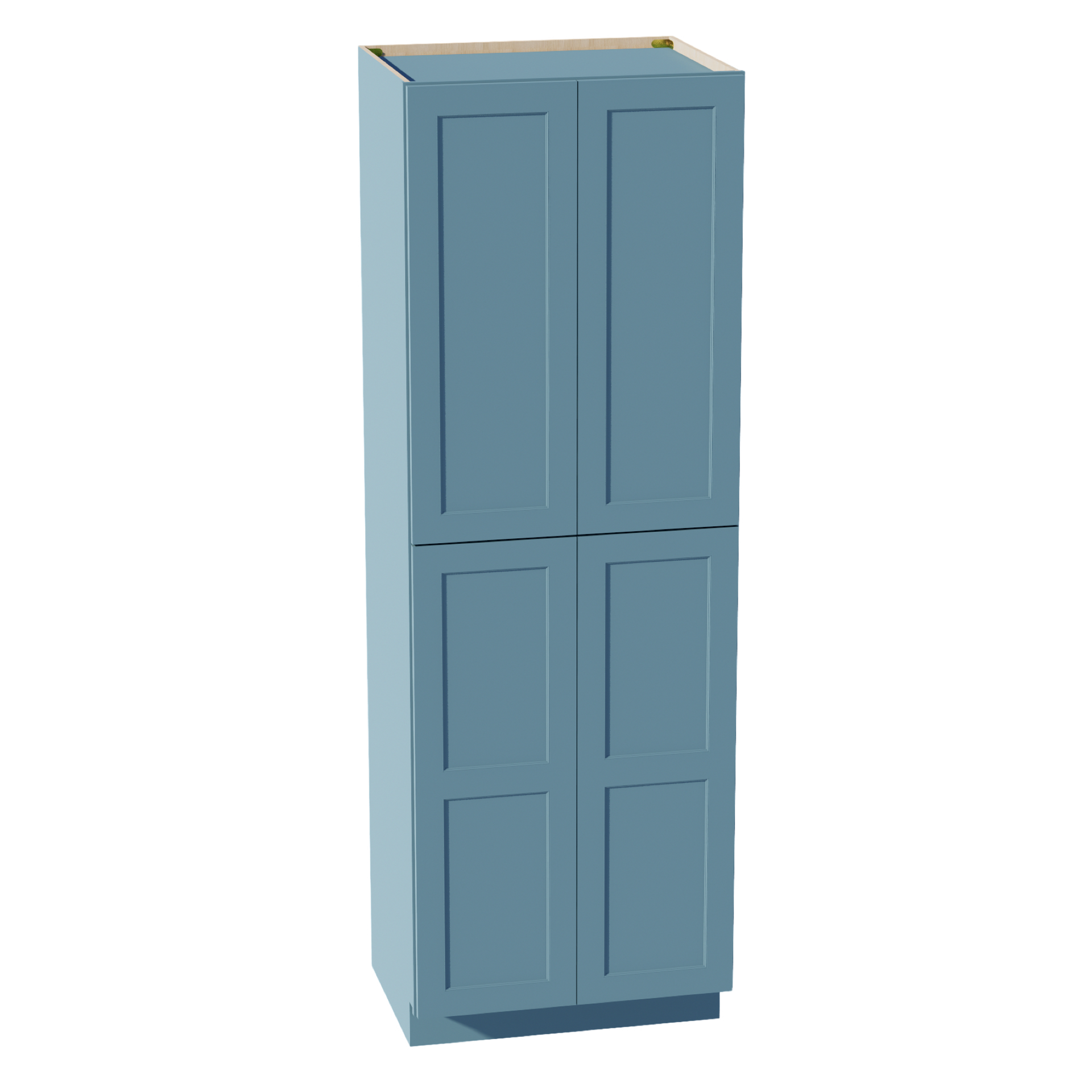 TP2484-SG  Tall Shelf Pantry Cabinet 4 Door & 6 Sheleves - Shaker Style - Green   24" W x 84"H x 24"D