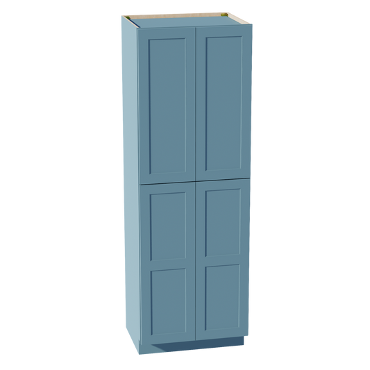 TP2484-SG  Tall Shelf Pantry Cabinet 4 Door & 6 Sheleves - Shaker Style - Green   24" W x 84"H x 24"D