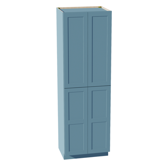 TP3096-SG  Tall Shelf Pantry Cabinet 2 Door & 6 Sheleves - Shaker Style - Green   30" W x 96"H x 24"D