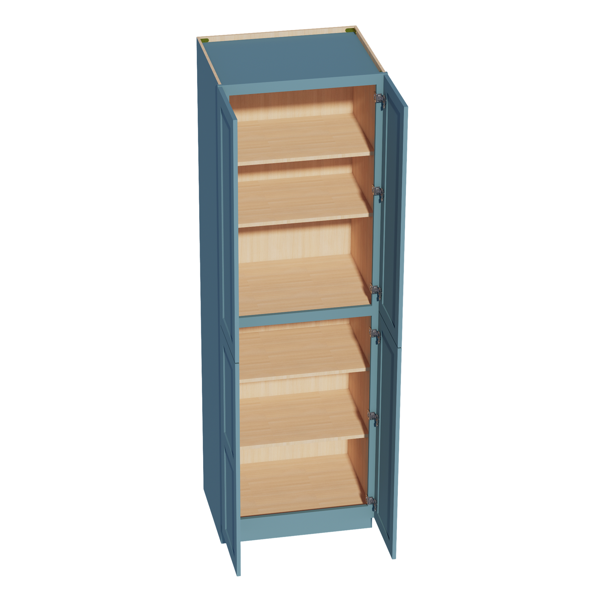 TP3096-SG  Tall Shelf Pantry Cabinet 2 Door & 6 Sheleves - Shaker Style - Green   30" W x 96"H x 24"D