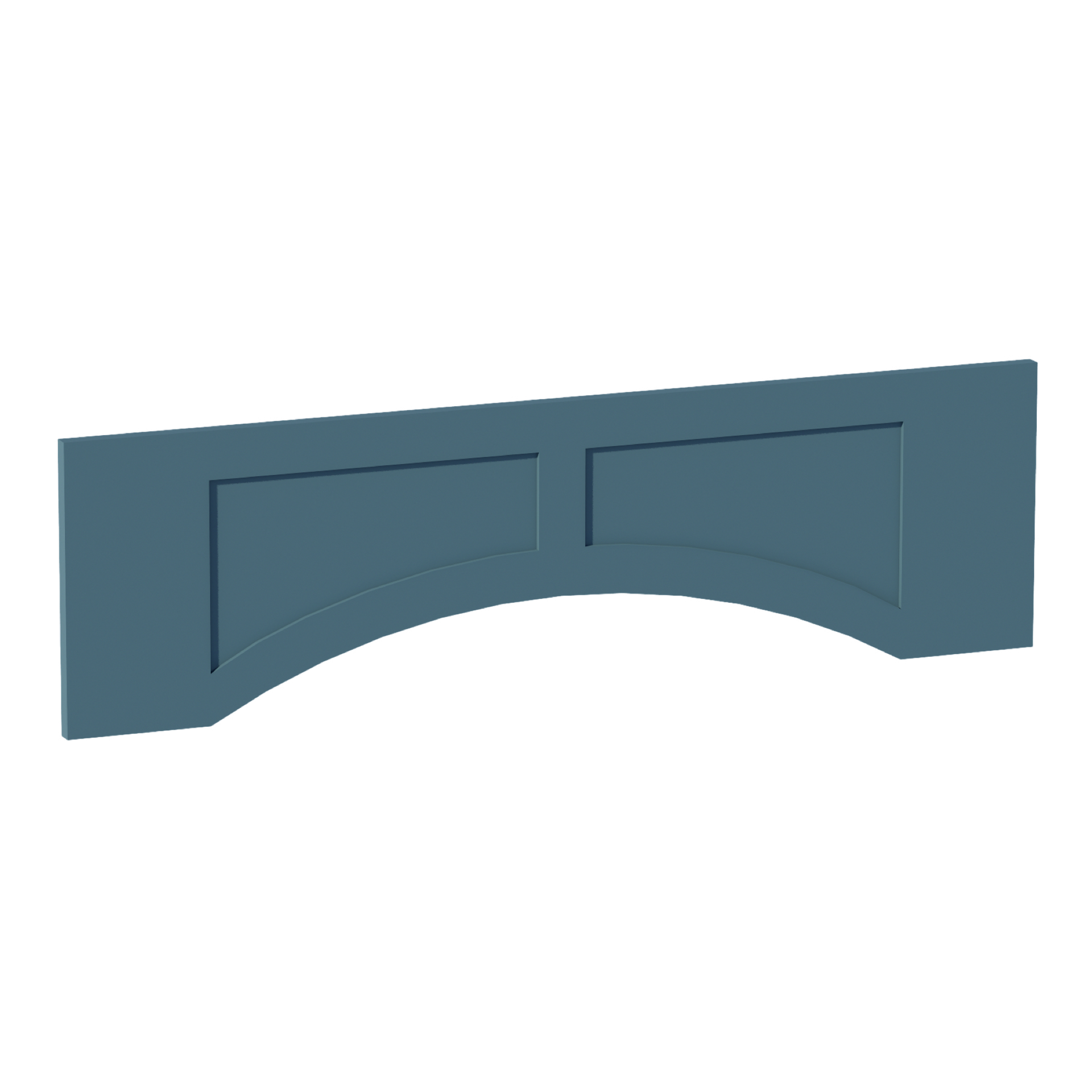 VARP42-SG  Arched Valance With Raised Panel - Shaker Style - Green   42"W x 12"H x