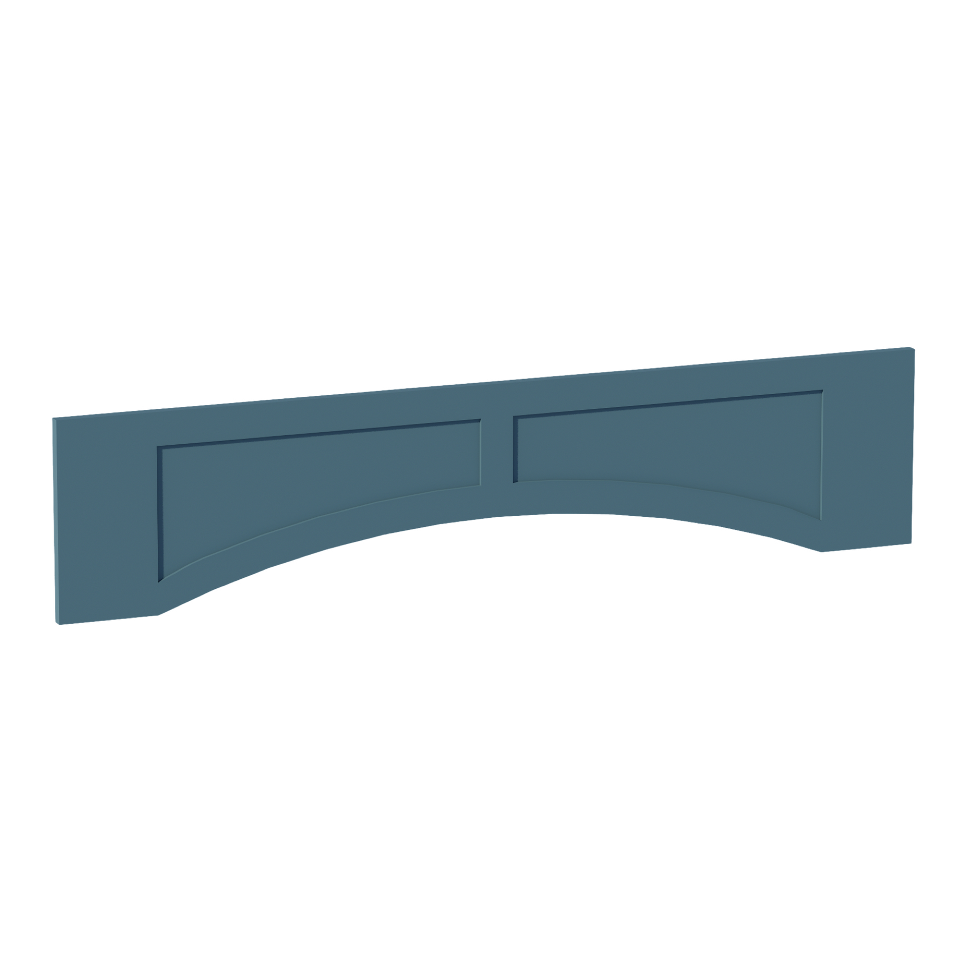 VARP54-SG  Arched Valance With Raised Panel - Shaker Style - Green   54"W x 12"H x