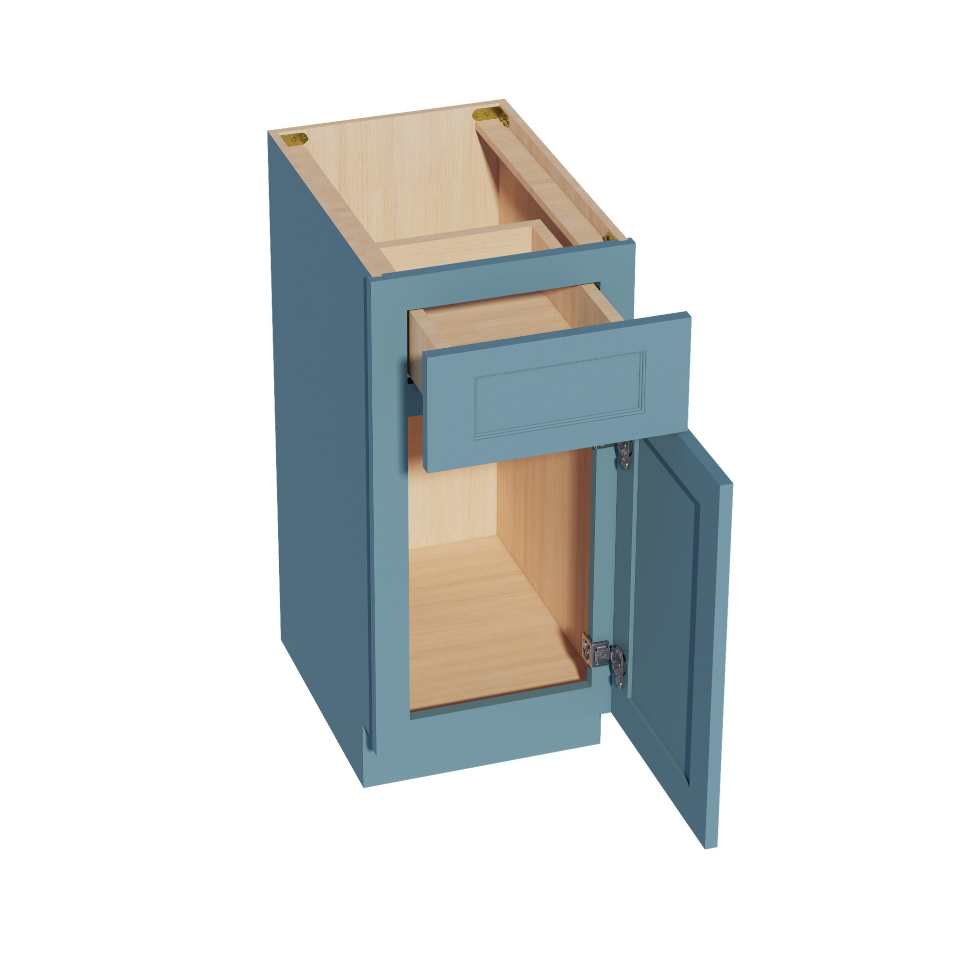 VB1521-SG  Vanity Base Cabinet 1 Door & 1 Drawer - Shaker Style - Green   15"W x 34-1/2"H x 24"D