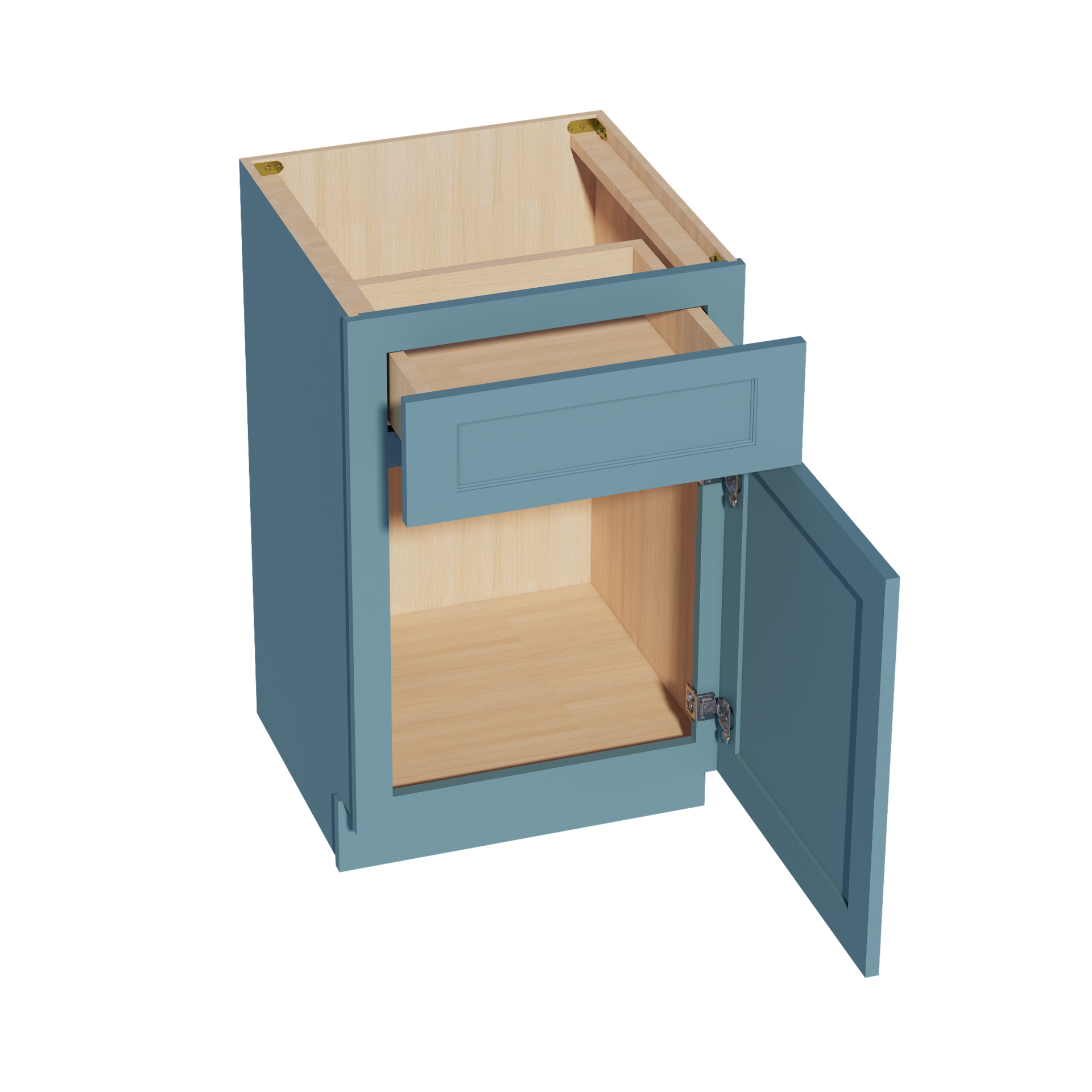 VB2121-SG  Vanity Base Cabinet 1 Door & 1 Drawer - Shaker Style - Green   21"W x 34-1/2"H x 24"D
