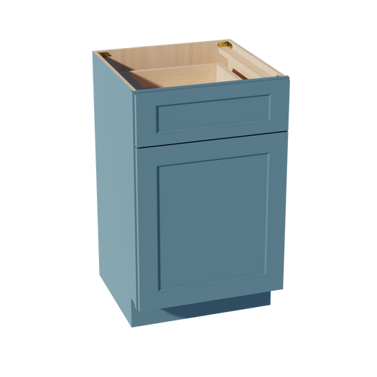 VB2121-SG  Vanity Base Cabinet 1 Door & 1 Drawer - Shaker Style - Green   21"W x 34-1/2"H x 24"D