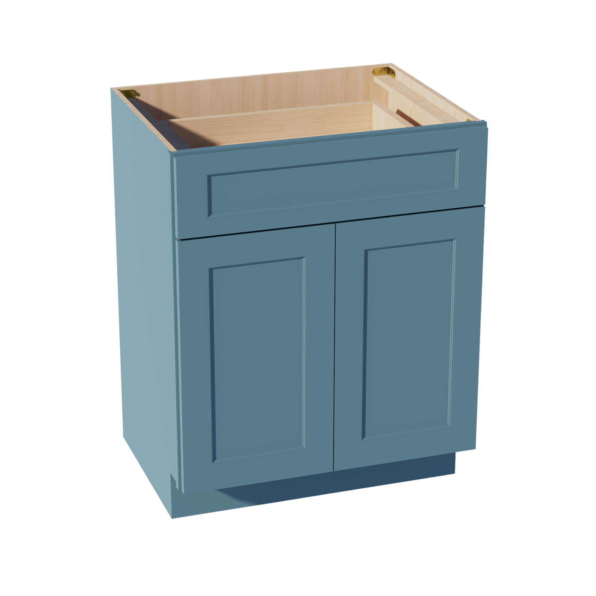 VB2721-SG  Vanity Base Cabinet 2 Doors & 1 Drawer - Shaker Style - Green   27"W x 34-1/2"H x 24"D