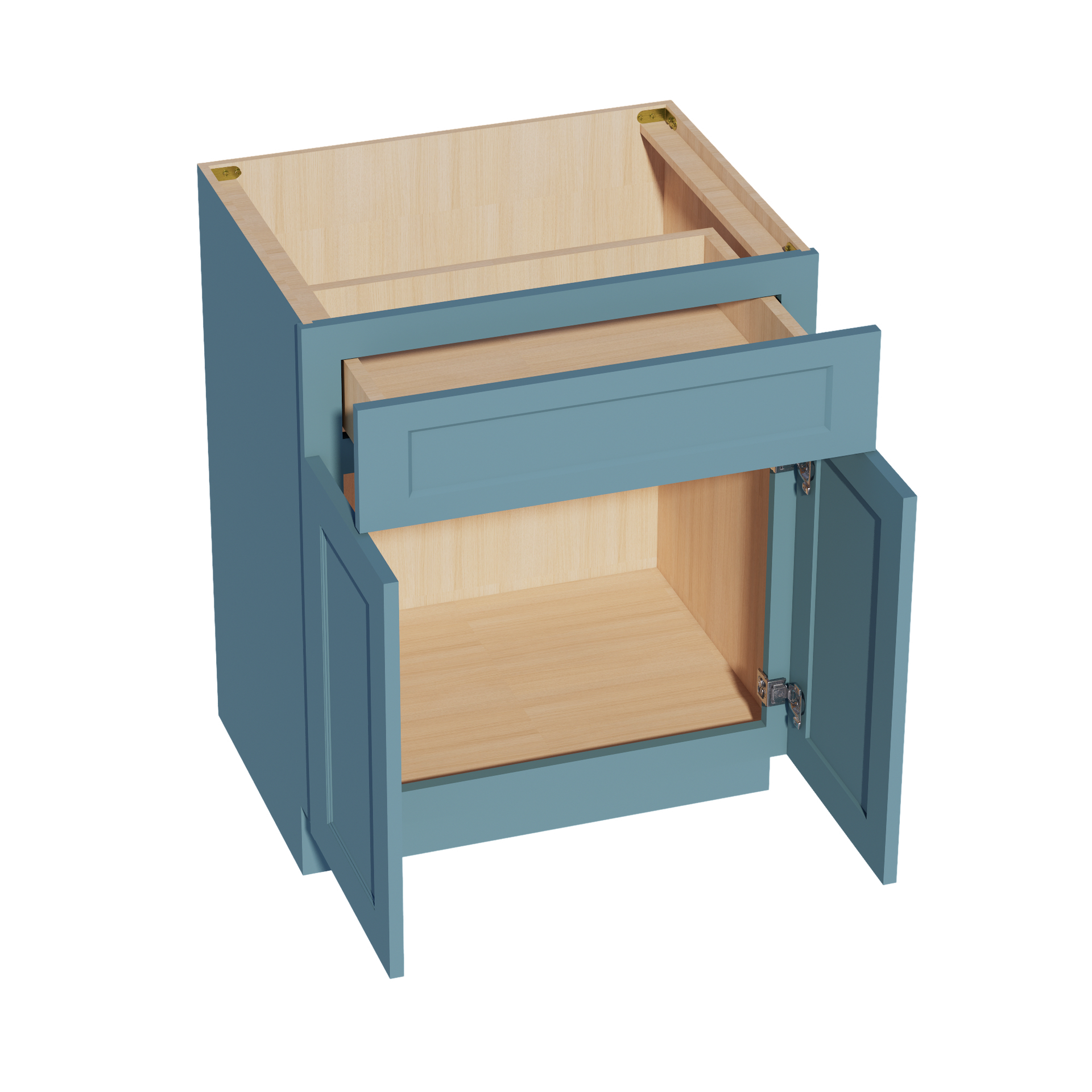 VB2721-SG  Vanity Base Cabinet 2 Doors & 1 Drawer - Shaker Style - Green   27"W x 34-1/2"H x 24"D