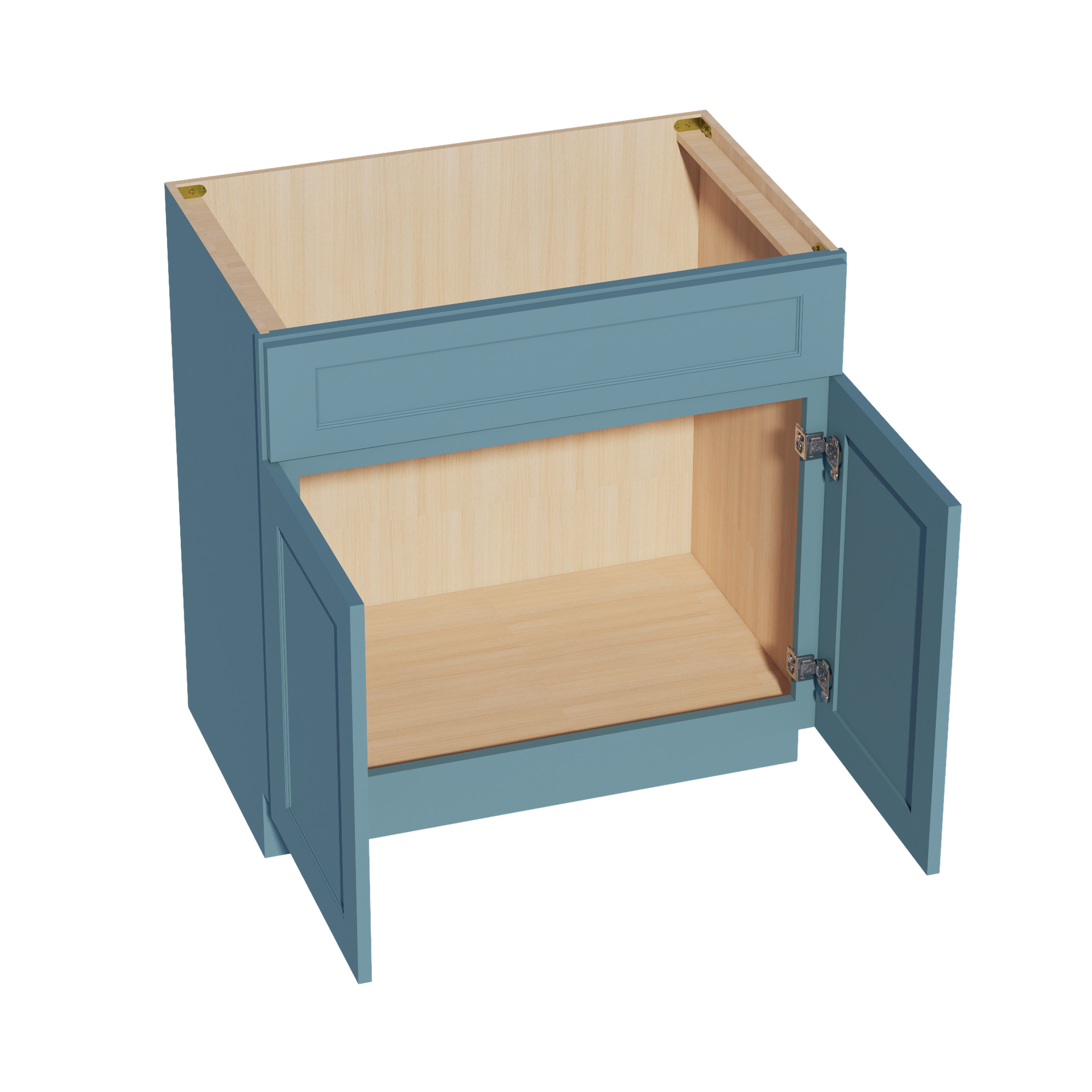 VSB3321-SG  Vanity Sink Base 1 False Drawer & 2 Doors - Shaker Style - Green   30"W x 34-1/2"H x 21"D
