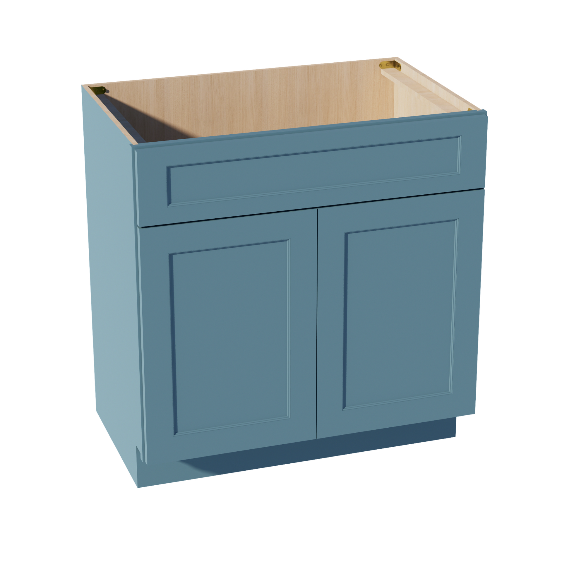 VSB3321-SG  Vanity Sink Base 1 False Drawer & 2 Doors - Shaker Style - Green   30"W x 34-1/2"H x 21"D