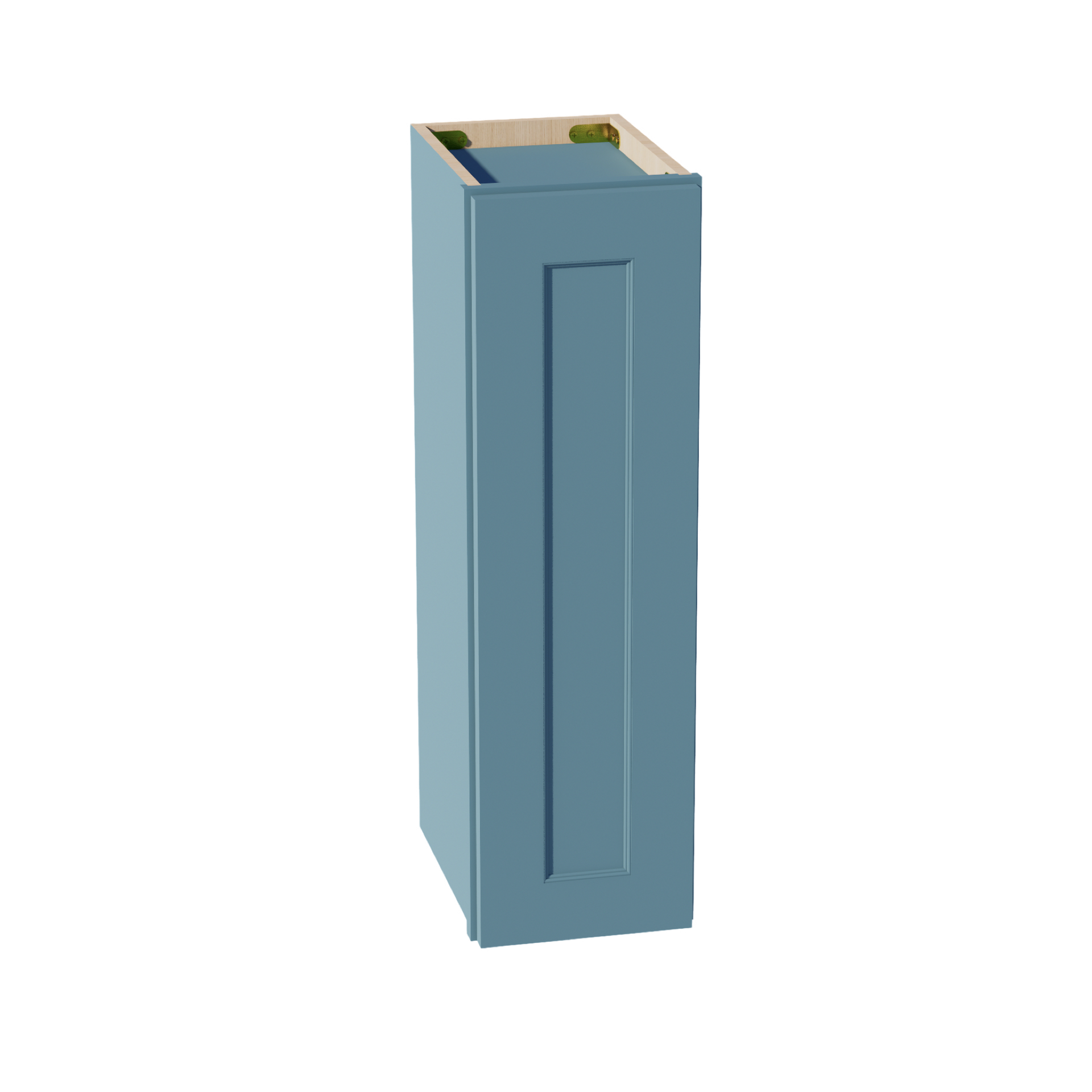 W0930-SG  Wall Cabinet 1 Door & 2 Shelves - Shaker Style - Green   09"W x 30"H x 12"D