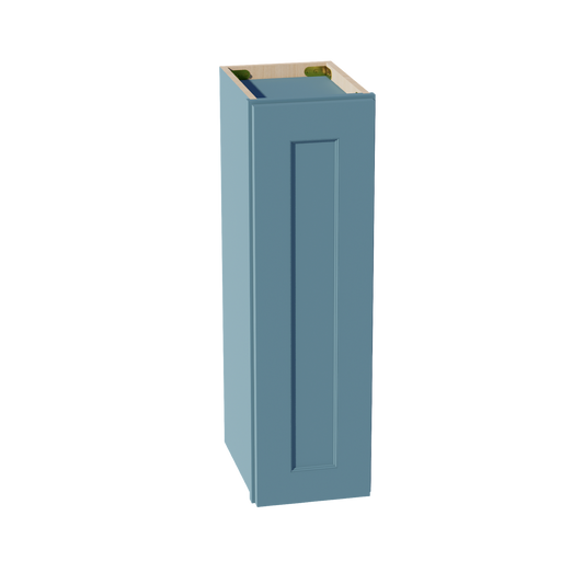 W0930-SG  Wall Cabinet 1 Door & 2 Shelves - Shaker Style - Green   09"W x 30"H x 12"D