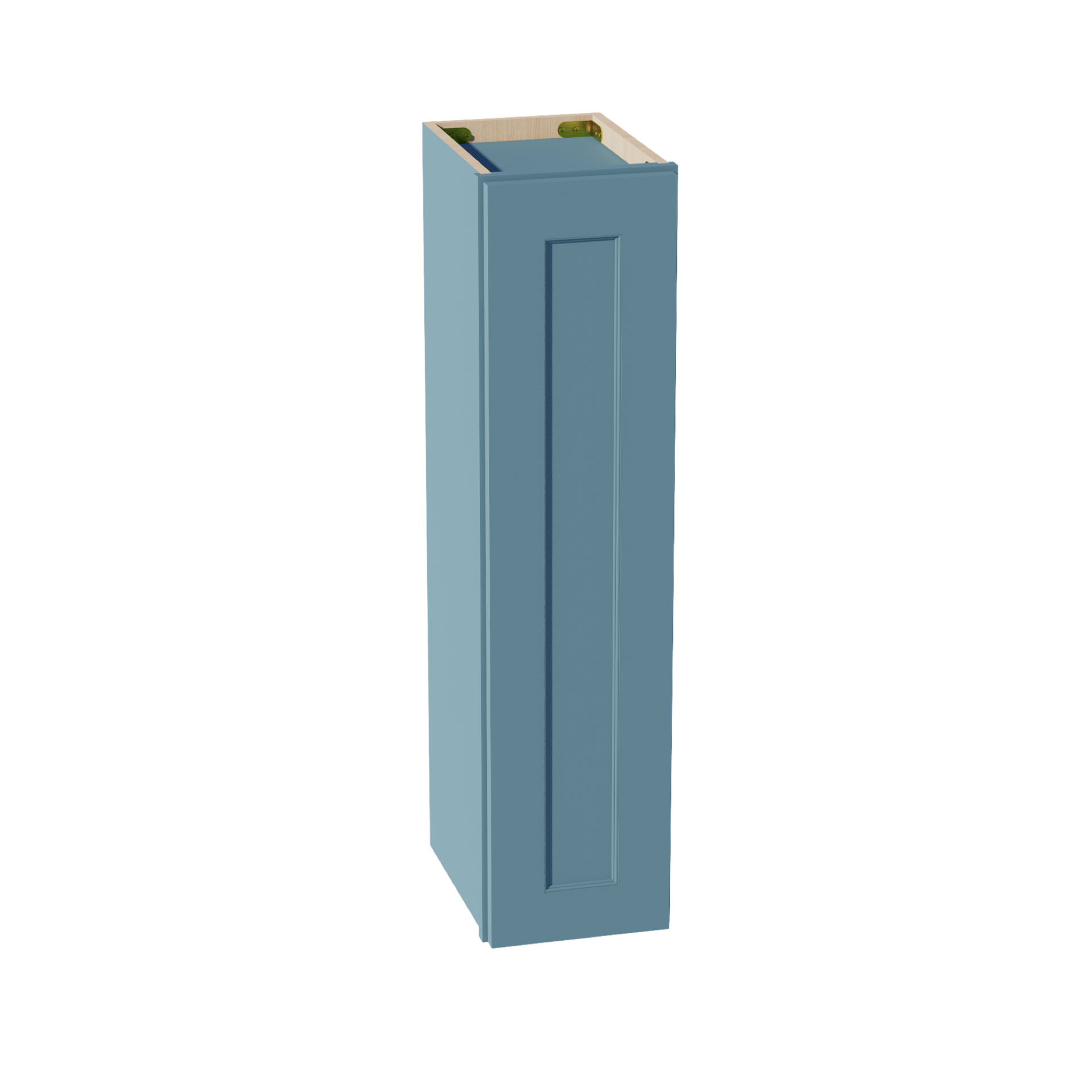 W0936-SG  Wall Cabinet 1 Door & 2 Shelves - Shaker Style - Green   09"W x 36"H x 12"D