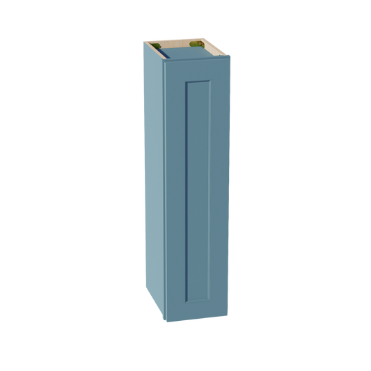 W0936-SG  Wall Cabinet 1 Door & 2 Shelves - Shaker Style - Green   09"W x 36"H x 12"D