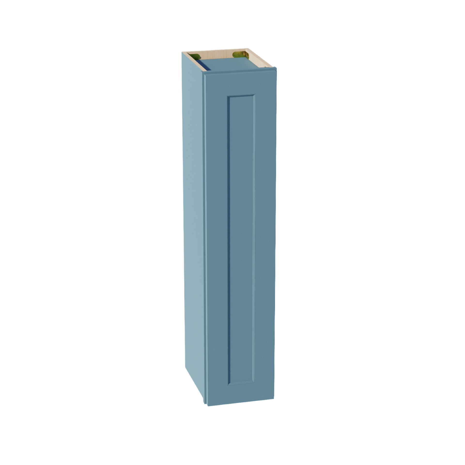 W0942-SG  Wall Cabinet 1 Door & 2 Shelves - Shaker Style - Green   09"W x 42"H x 12"D