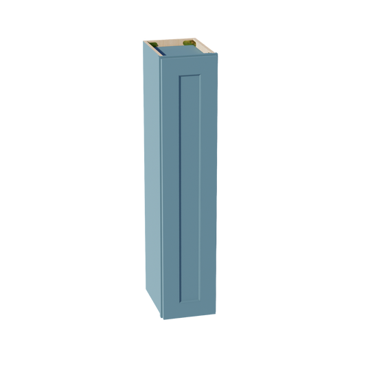 W0942-SG  Wall Cabinet 1 Door & 2 Shelves - Shaker Style - Green   09"W x 42"H x 12"D